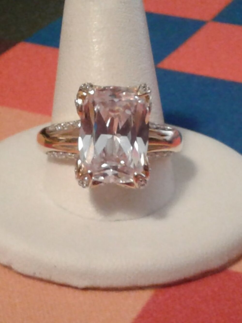 BLN814 Bella Luce CZ 18K Yellow Gold Plated Cocktail Ring 10.94ctw. Sz.10 NWOT